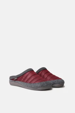 Zapatilla Para Hombre Tipo Zueco en Fieltro y Tejido Acolchado