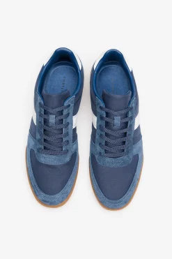 Zapatilla piel y textil