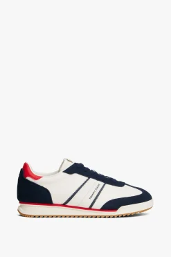 Zapatilla retro Tommy Jeans en azul, blanco y rojo