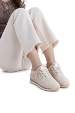 Zapatilla se&ntilde;ora troquelado cremallera