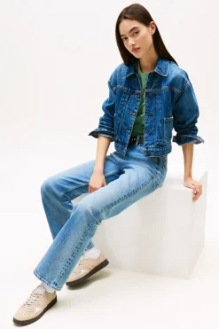 Zapatilla Tommy Jeans beige con suela marrón