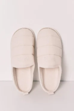 Zapatillas casa acolchadas blanco