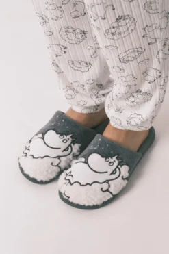 Zapatillas casa borreguito gris Moomin