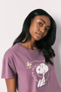 Zapatillas casa Snoopy moradas