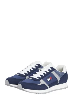 Zapatillas de hombre en color azul marino co bandera de Tommy Jeans.