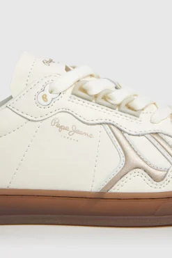 Zapatillas Piel Con Detalles En Ante