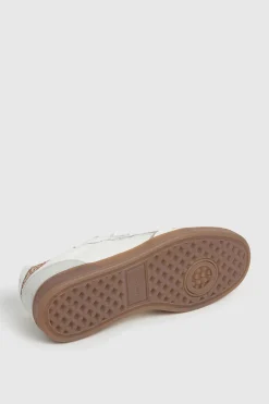 Zapatillas Piel Con Detalles En Ante