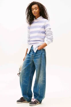 Zapatillas retro Tommy Jeans en marr&oacute;n y rosa