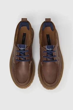 Zapatillos casuales de piel