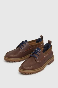 Zapatillos casuales de piel